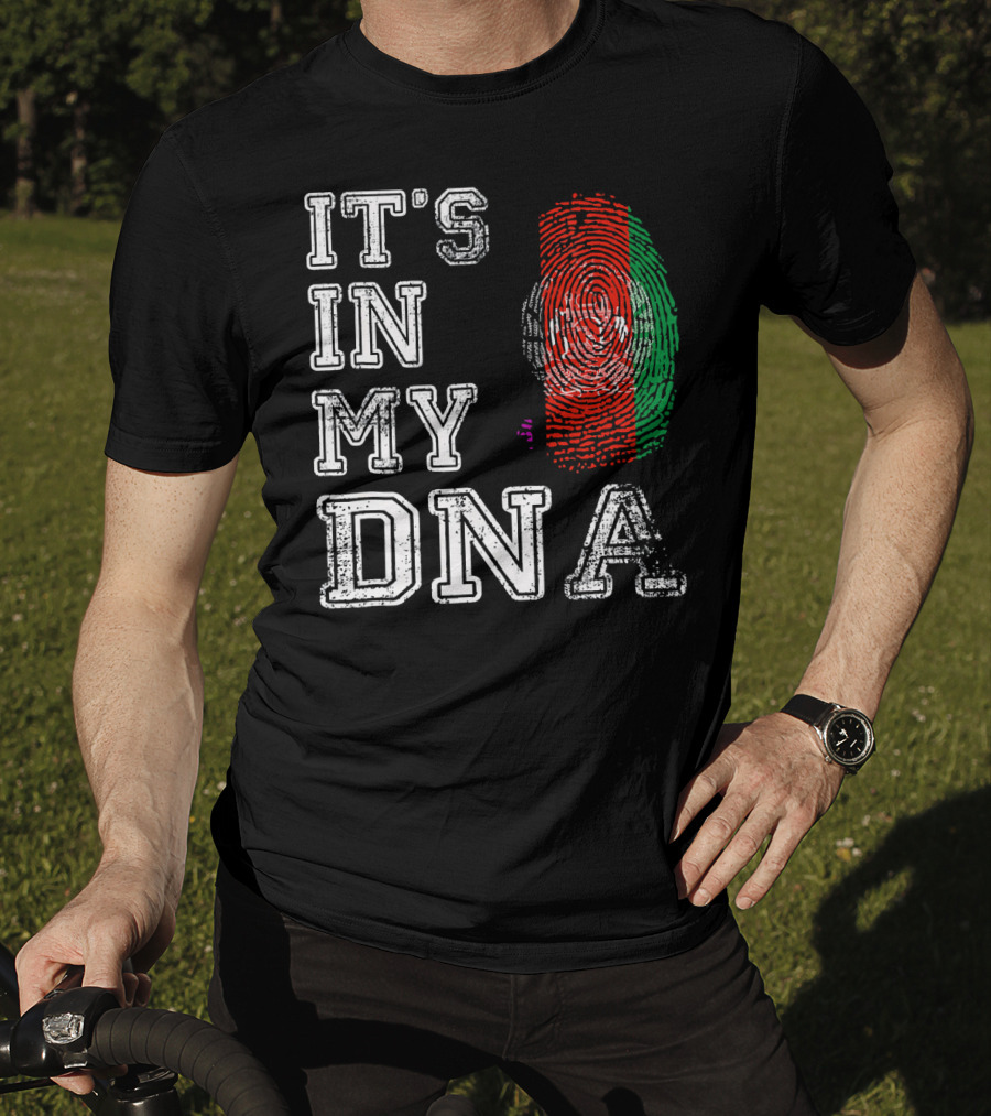 IT'S IN MY DNA Afghanistan Flag Fingerprint T-Shirt