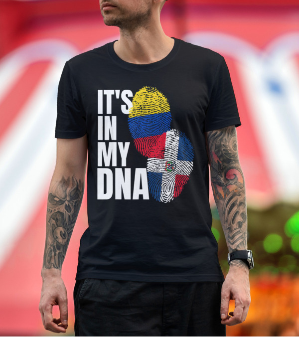 Premium T-Shirt: Dominican and Colombian DNA Flag It's In My DNA T-Shirt Dominican and Colombian DNA Flag It's In My DNA T-Shirt