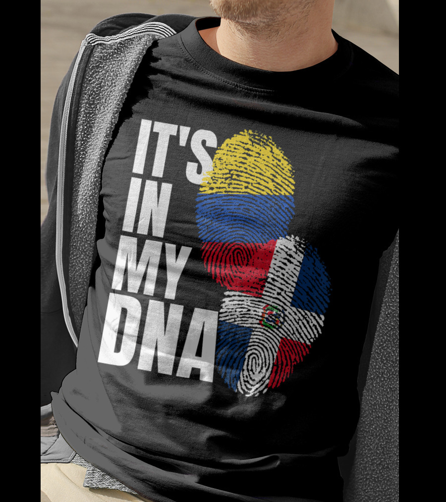 Dominican And Colombian DNA Flag It's In My DNA T-Shirt