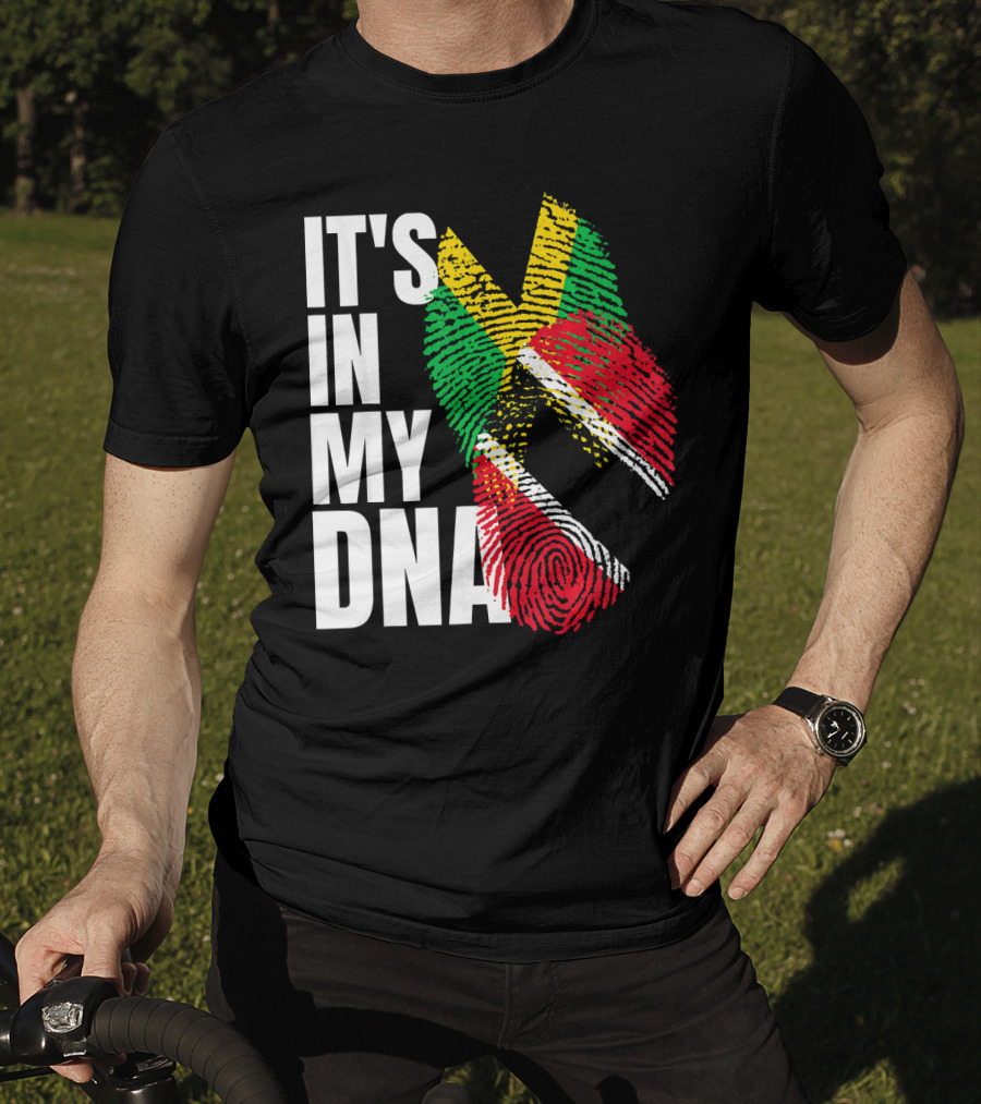 IT'S IN MY DNA Trinidadian Jamaican Flag Mix T-Shirt