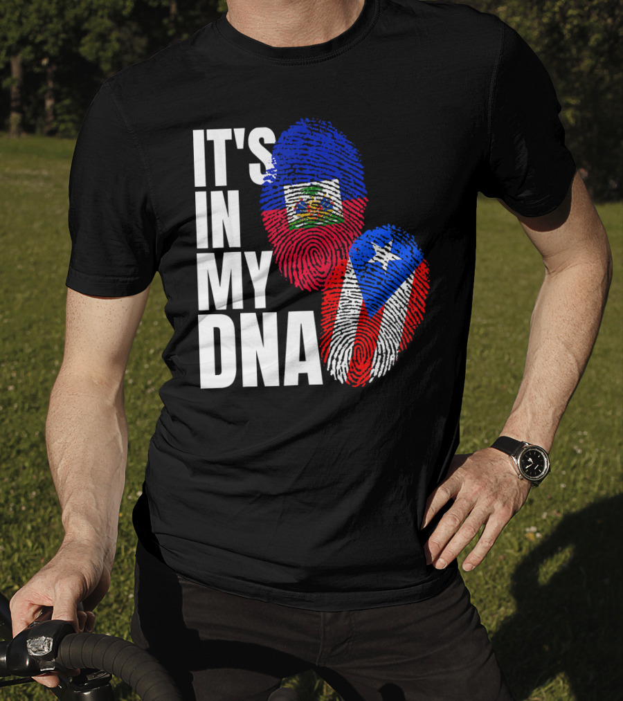 It's In My DNA Haitian Puerto Rican Flag Heritage T-Shirt