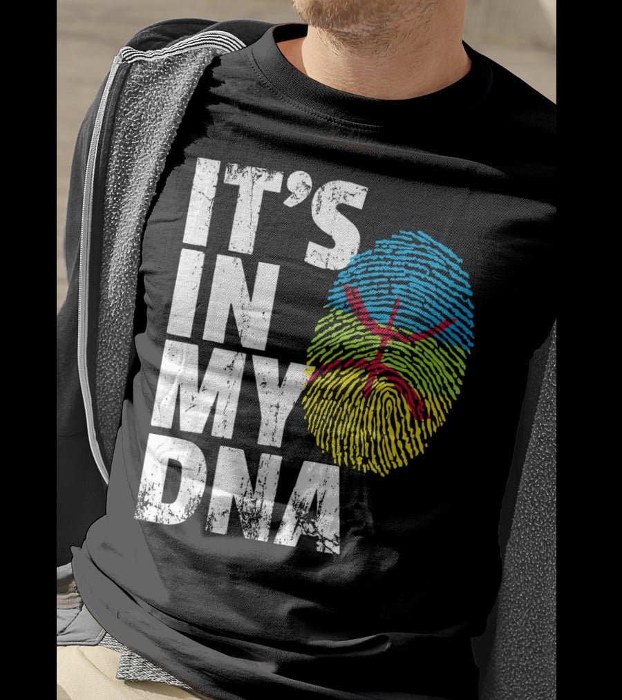 It's IN My Dna Amazigh Tamazgha Kabyle Fingerprint T-Shirt