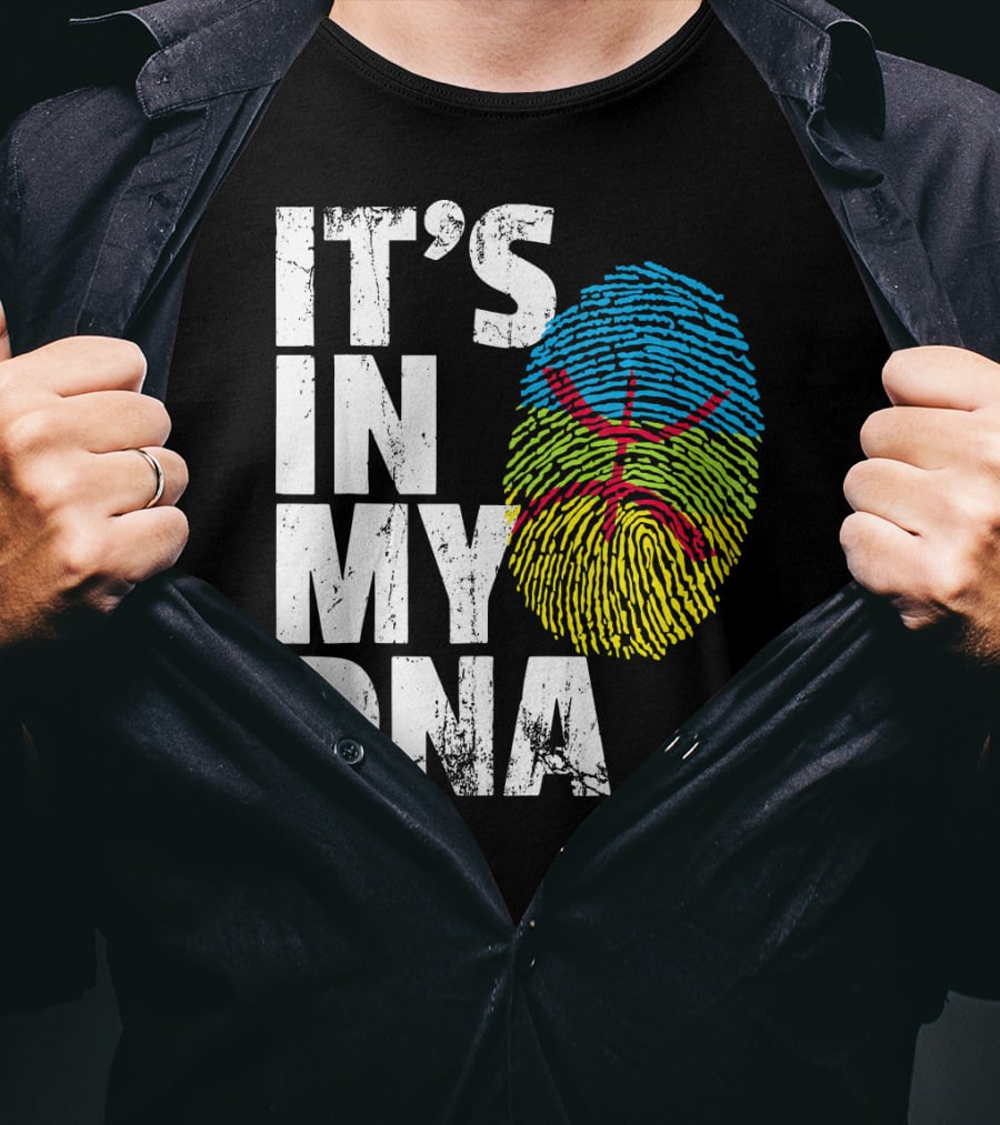 It's IN My Dna Amazigh Tamazgha Kabyle Fingerprint T-Shirt