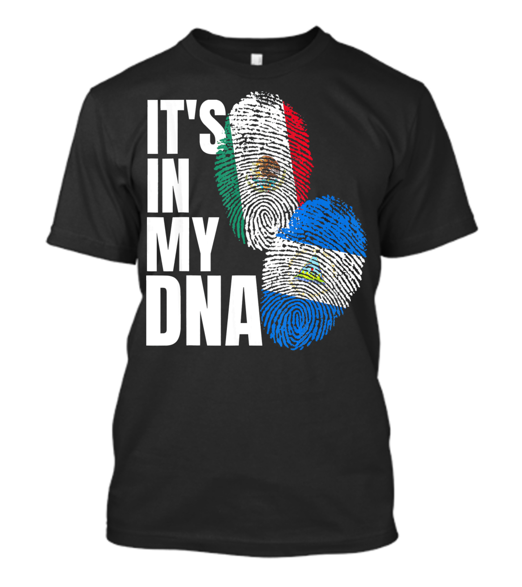 IT'S IN MY DNA Nicaraguan Mexican Flag Heritage T-Shirt