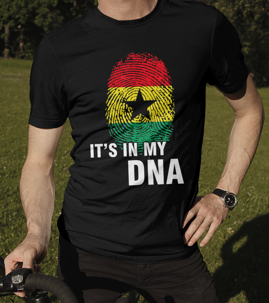 Ghanaian Flag Fingerprint It's In My DNA T-Shirt