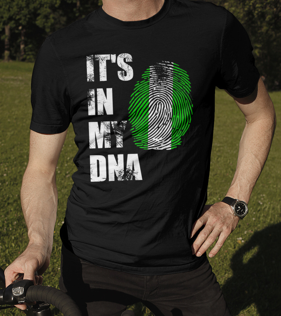 It's IN My Dna Nigerian Flag Fingerprint T-Shirt