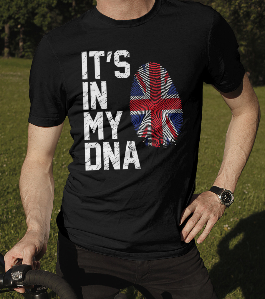 It's In My DNA British Flag Fingerprint T-Shirt