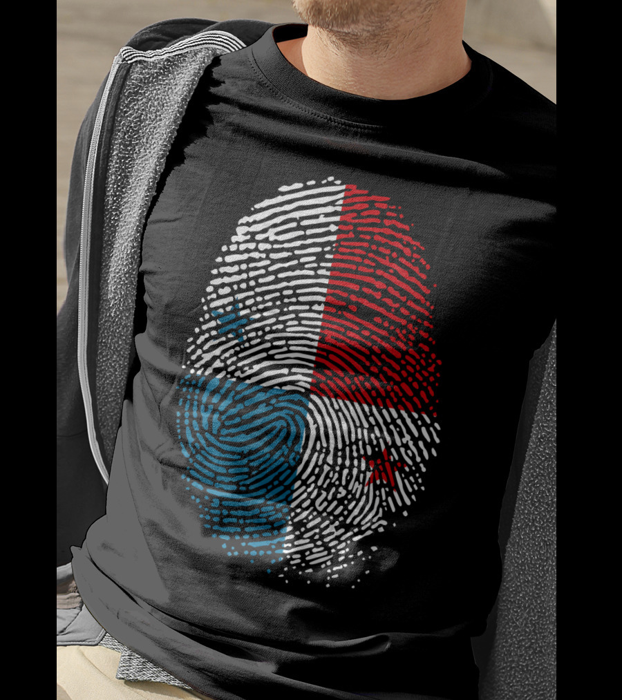Panama Flag Fingerprint DNA For Birthday T-Shirt