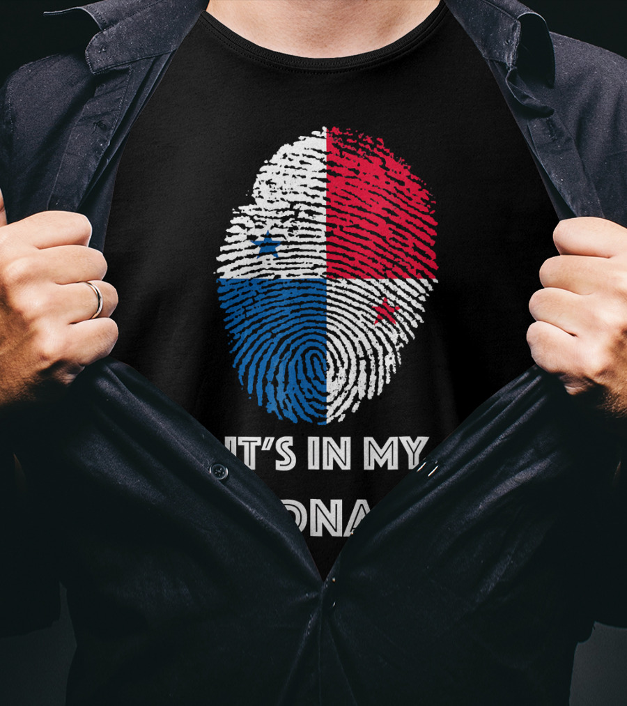 Panama Flag Fingerprint It's In My DNA T-Shirt