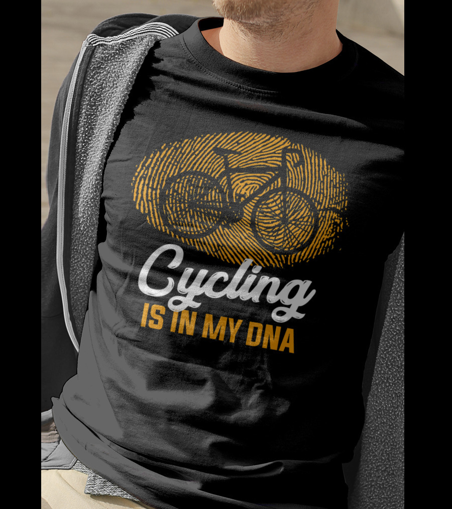 Cycling Is In My DNA Fingerprint Bicycle T-Shirt
