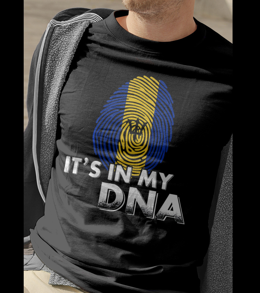 Barbados It's In My DNA Fingerprint Flag T-Shirt