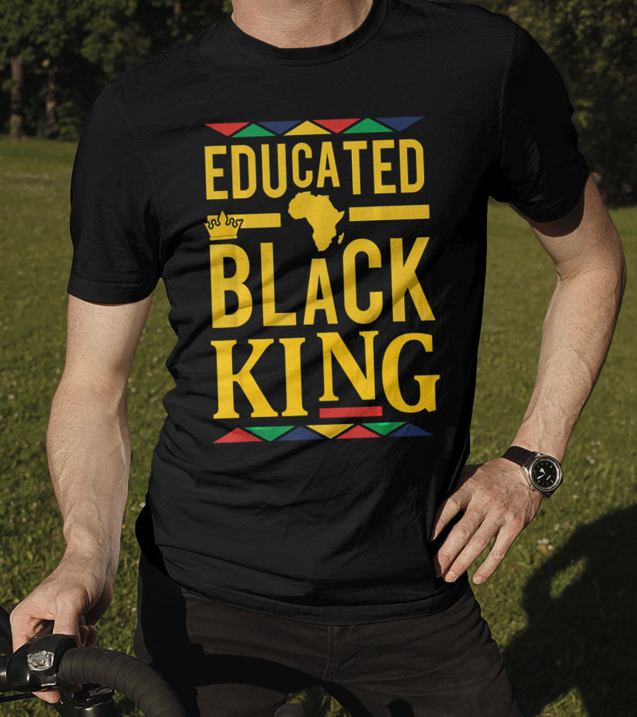 Educated Black King Africa Crown Dashiki T-Shirt