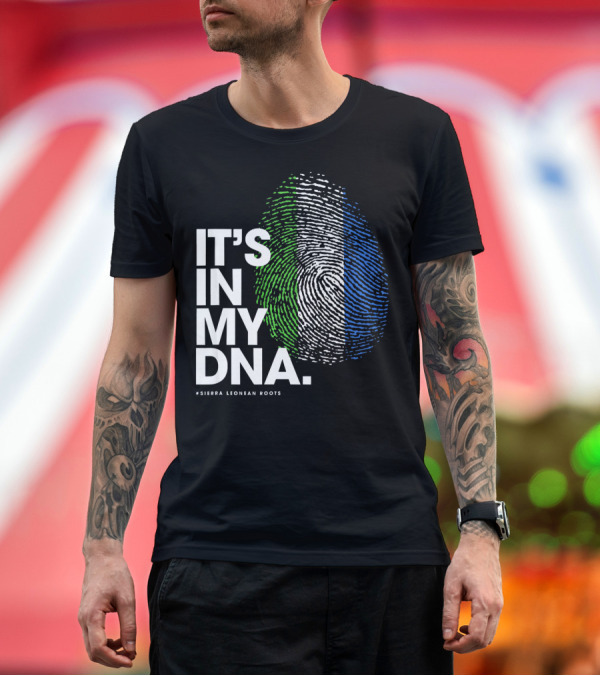 Premium T-Shirt: IT'S IN MY DNA Sierra Leonean Roots Fingerprint T-Shirt IT'S IN MY DNA Sierra Leonean Roots Fingerprint T-Shirt