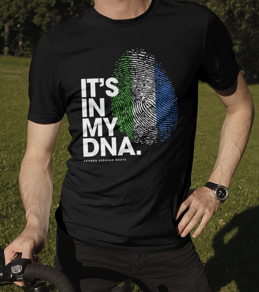 IT'S IN MY DNA Sierra Leonean Roots Fingerprint T-Shirt