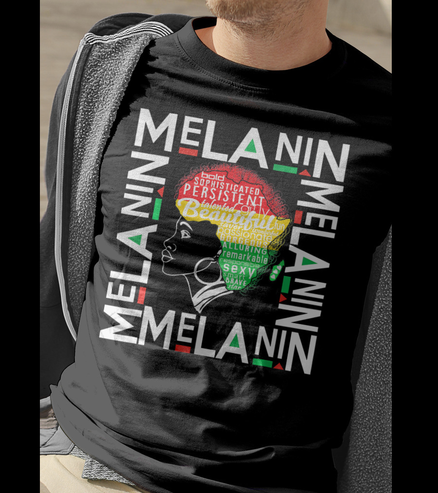 Beautiful Black Queen Melanin Bold Persistent Talented Fun Brave Alluring T-Shirt
