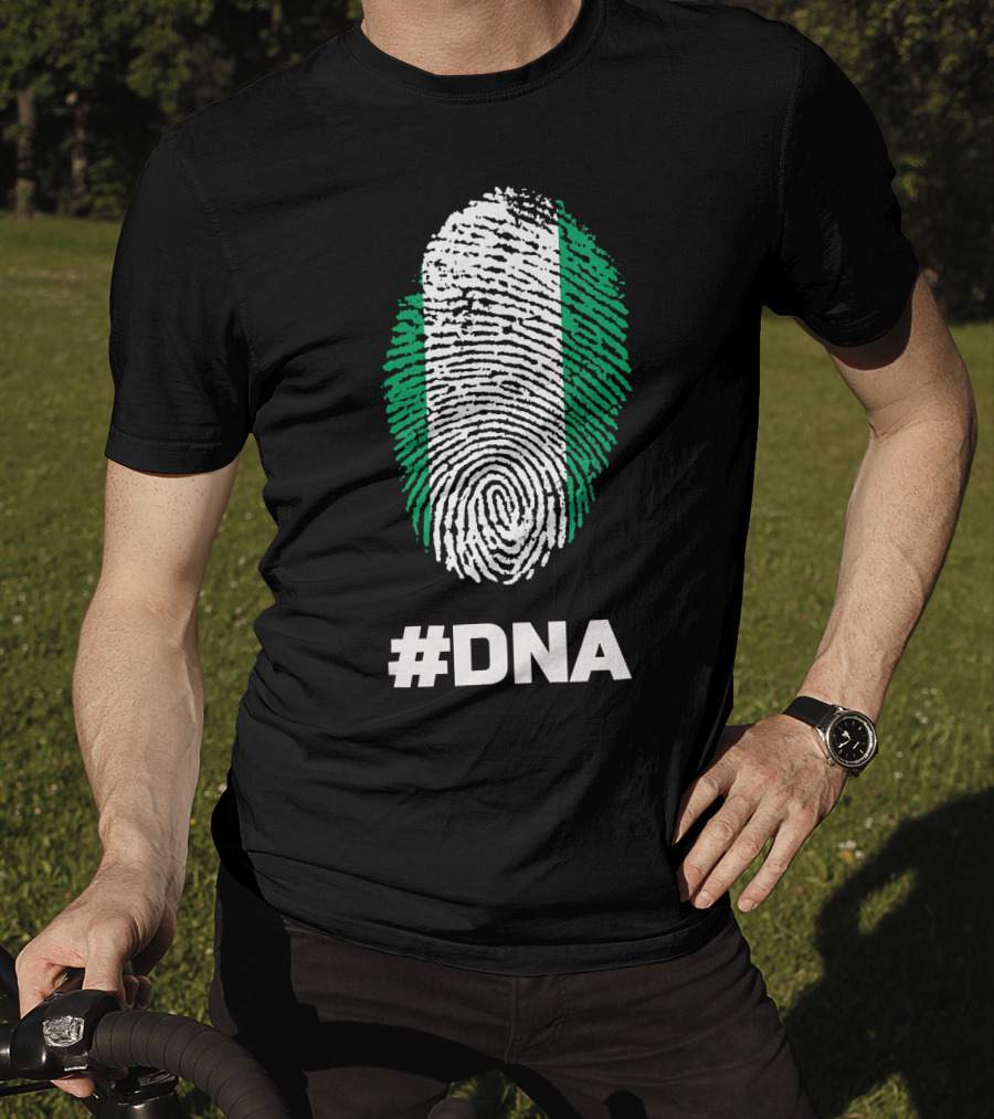 DNA Nigeria Black History Holiday Fingerprint T-Shirt