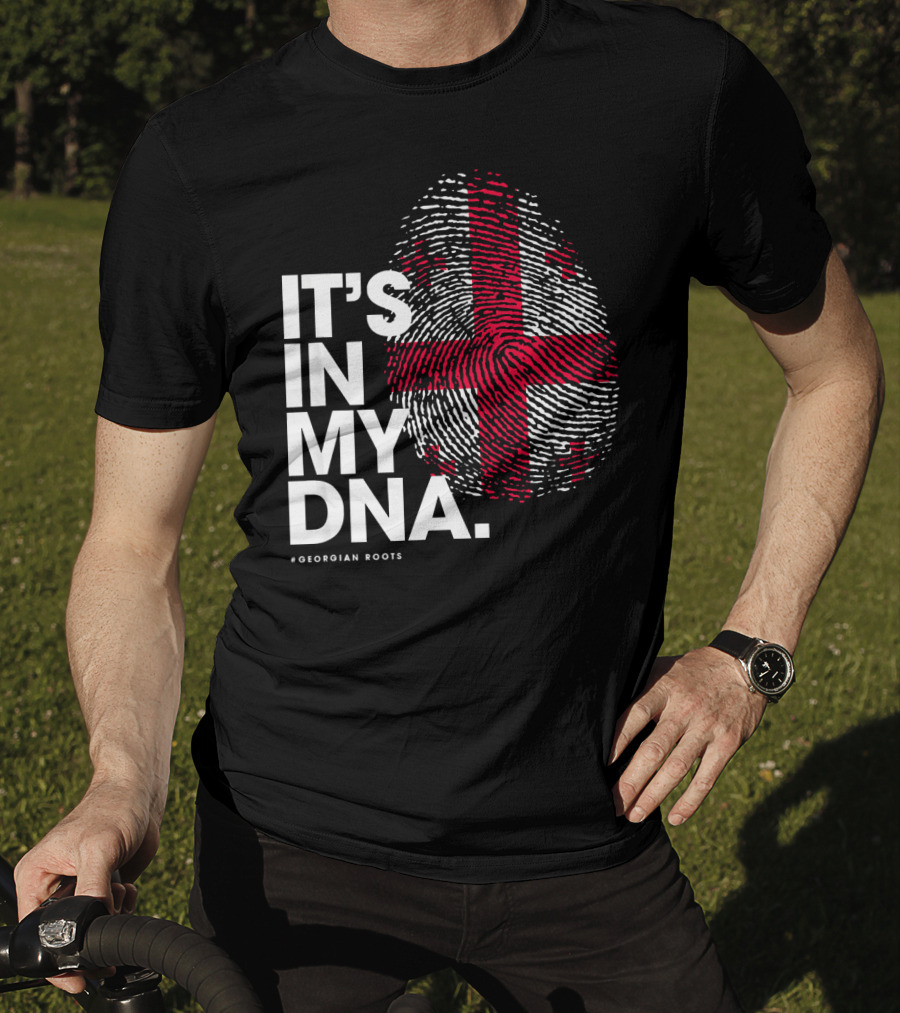 IT'S IN MY DNA Georgia Flag Georgian Roots T-Shirt