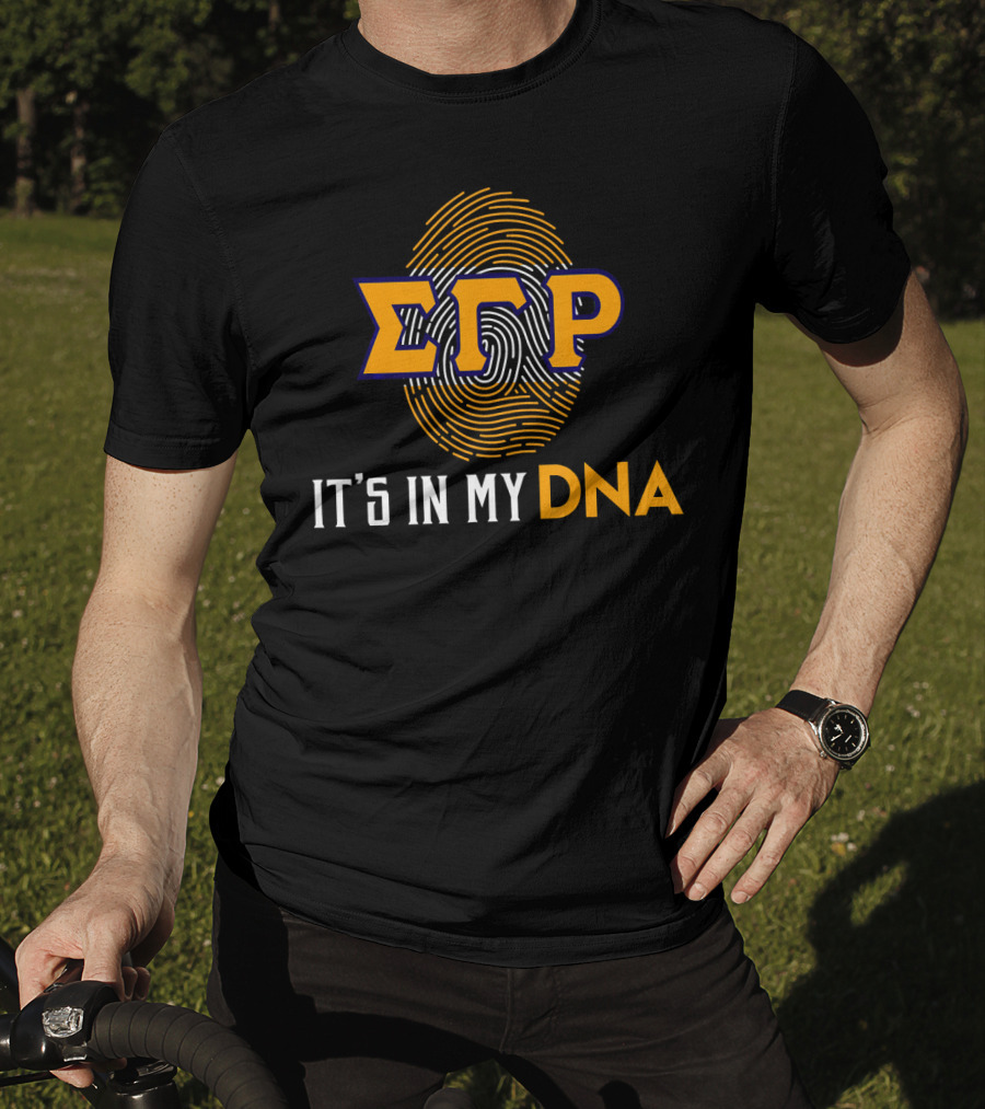 Sigma Gamma Rho SGRho It's In My DNA Fingerprint T-Shirt