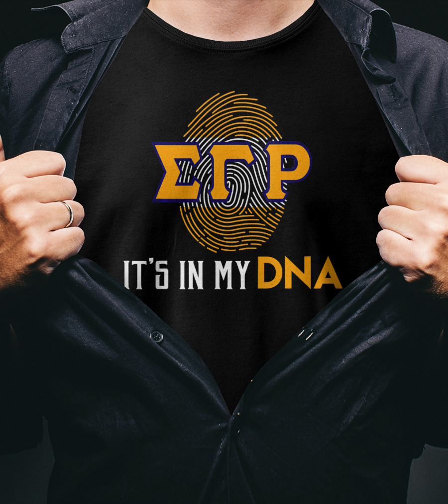 Sigma Gamma Rho SGRho It's In My DNA Fingerprint T-Shirt
