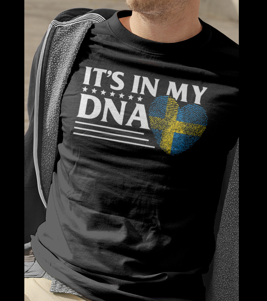 It's In My DNA Swedish Flag Heart Swede T-Shirt