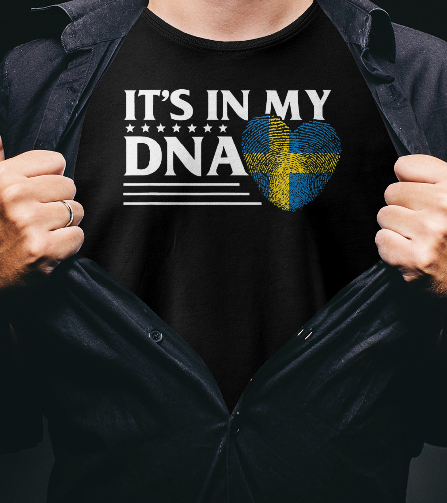 It's In My DNA Swedish Flag Heart Swede T-Shirt