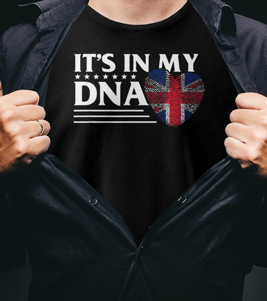 IT'S IN MY DNA British Flag Heart T-Shirt