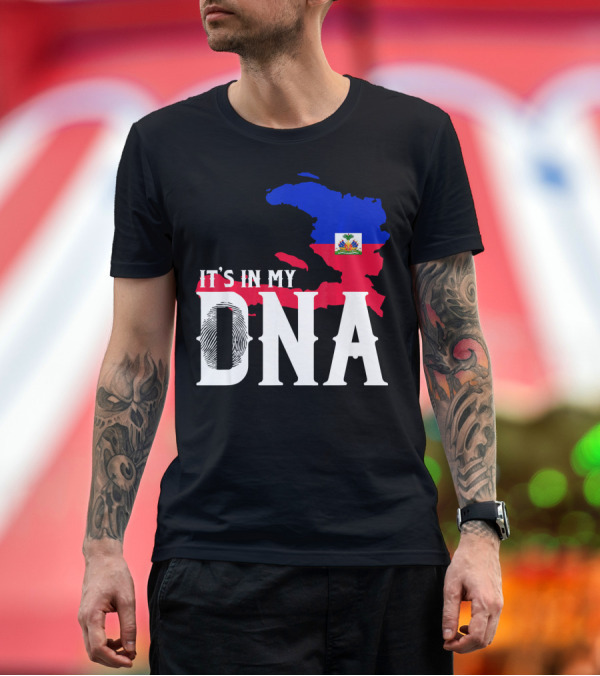 Premium T-Shirt: It's In My DNA Fingerprint Prideful Haiti Flag Map T-Shirt It's In My DNA Fingerprint Prideful Haiti Flag Map T-Shirt