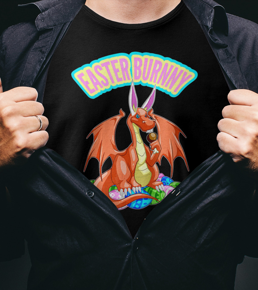Easter Burnny Dragon With Eggs And Candy T-Shirt