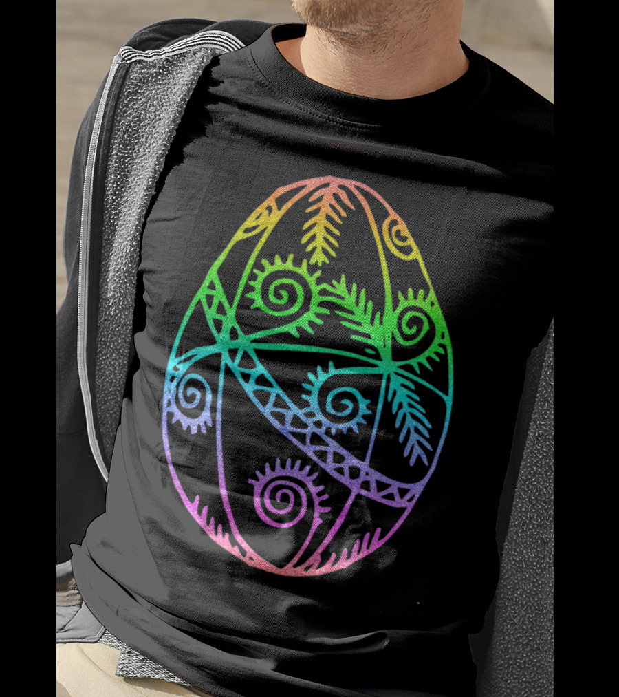 Easter Egg Rainbow Color Spiral T-Shirt