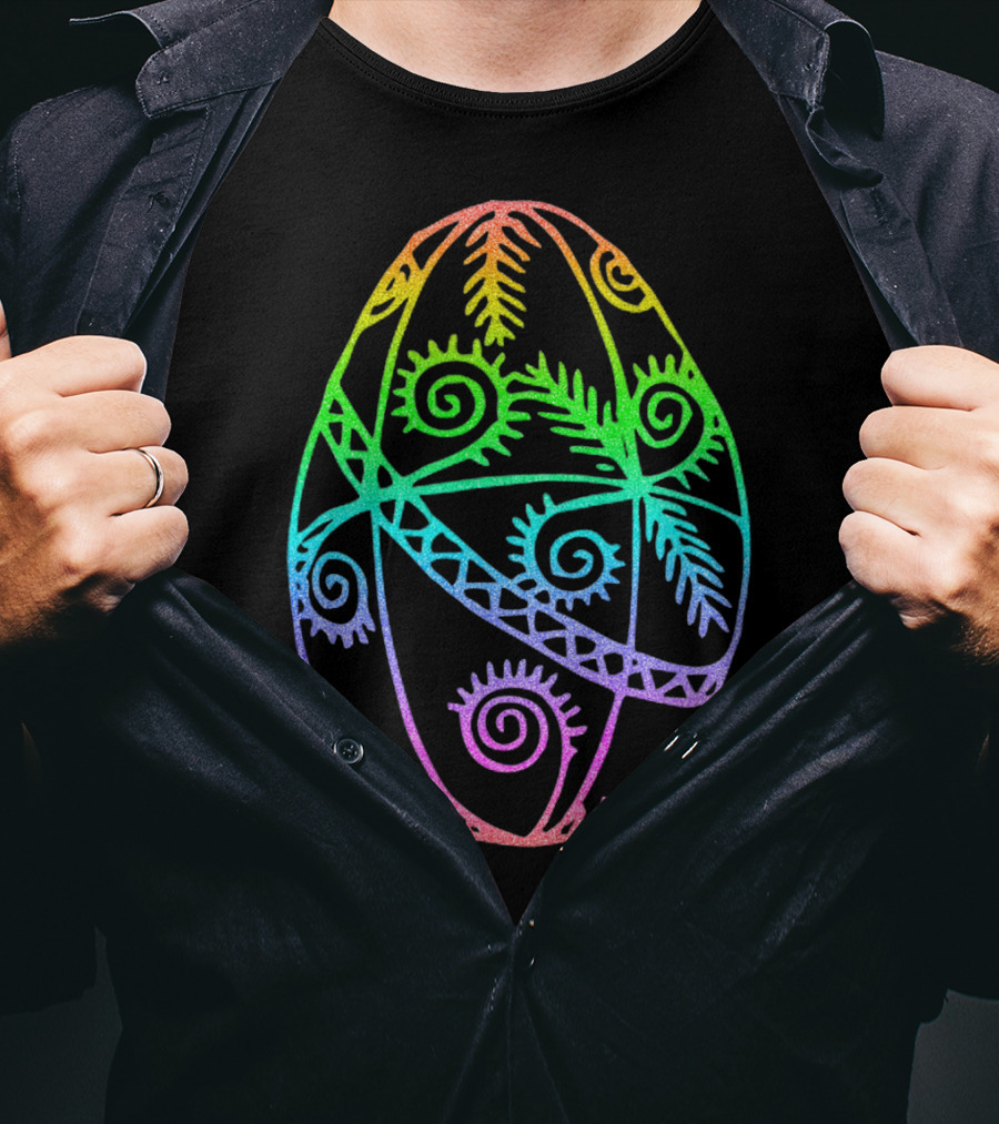 Easter Egg Rainbow Color Spiral T-Shirt