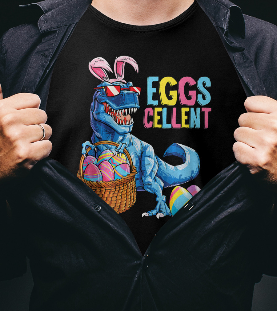 EGGSCELLENT Dinosaur Easter Bunny Rex T-Shirt