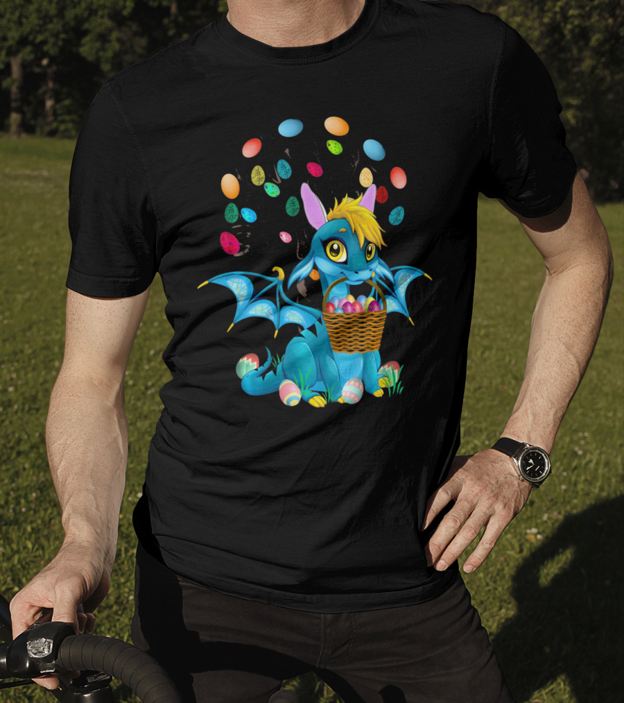 Dragon Bunny With Colorful Easter Egg Basket T-Shirt