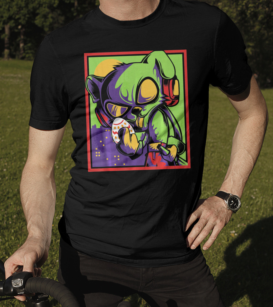 Easter Bunny Rabbit Egg Neon Pop T-Shirt