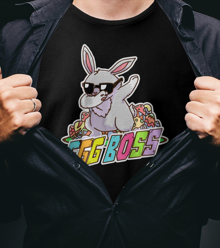 EGG BOSS Easter Bunny Dabbing Sunglasses T-Shirt