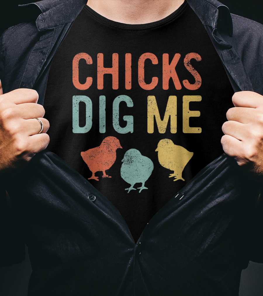 Chicks Dig Me Kids Easter Chicks T-Shirt