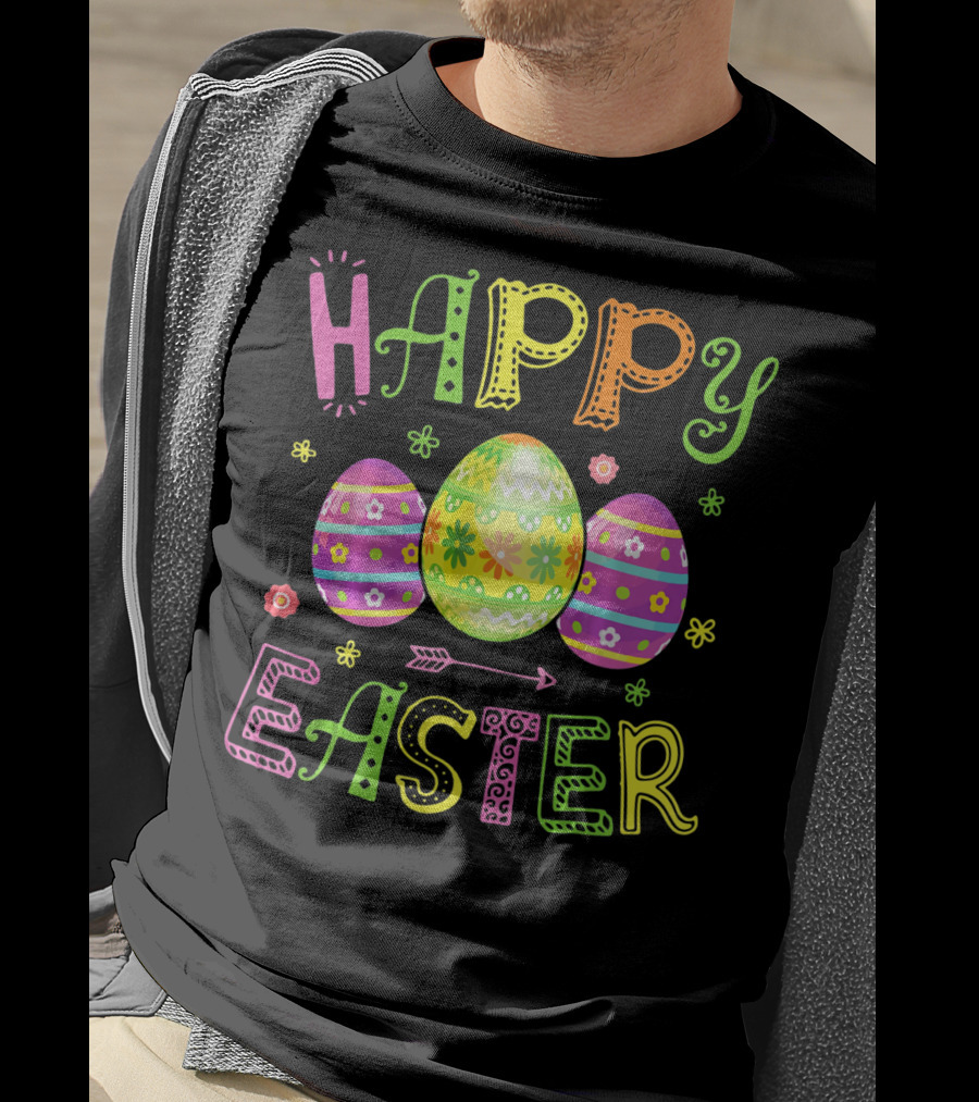 Happy Easter Egg Colorful T-Shirt