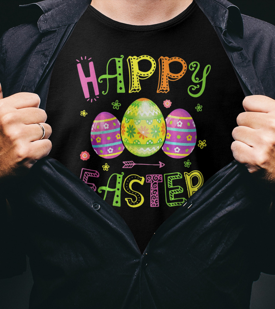 Happy Easter Egg Colorful T-Shirt