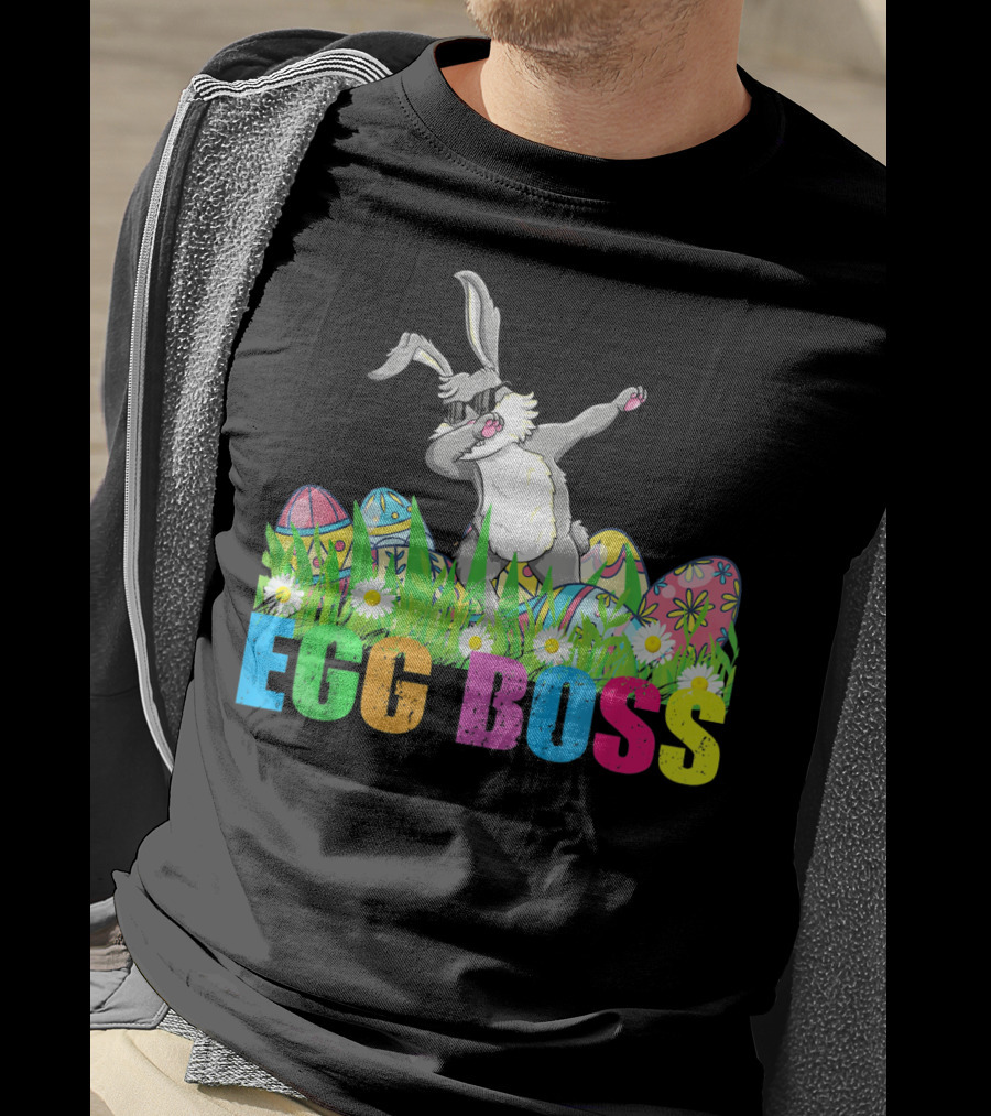 Egg Boss Dabbing Easter Bunny T-Shirt
