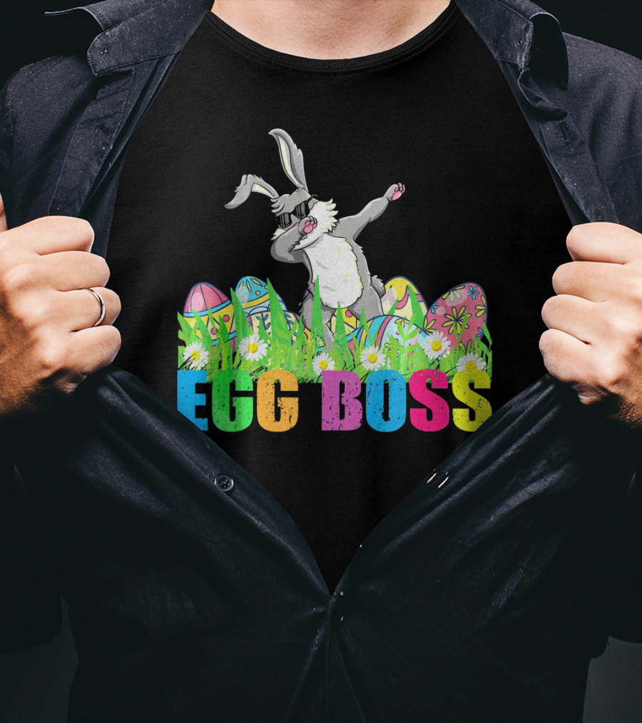Egg Boss Dabbing Easter Bunny T-Shirt