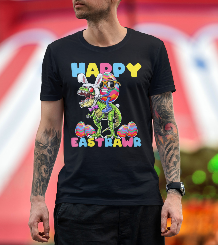 HAPPY EASTRAWR BUNNY DINOSAUR EGG RABBIT T-Shirt