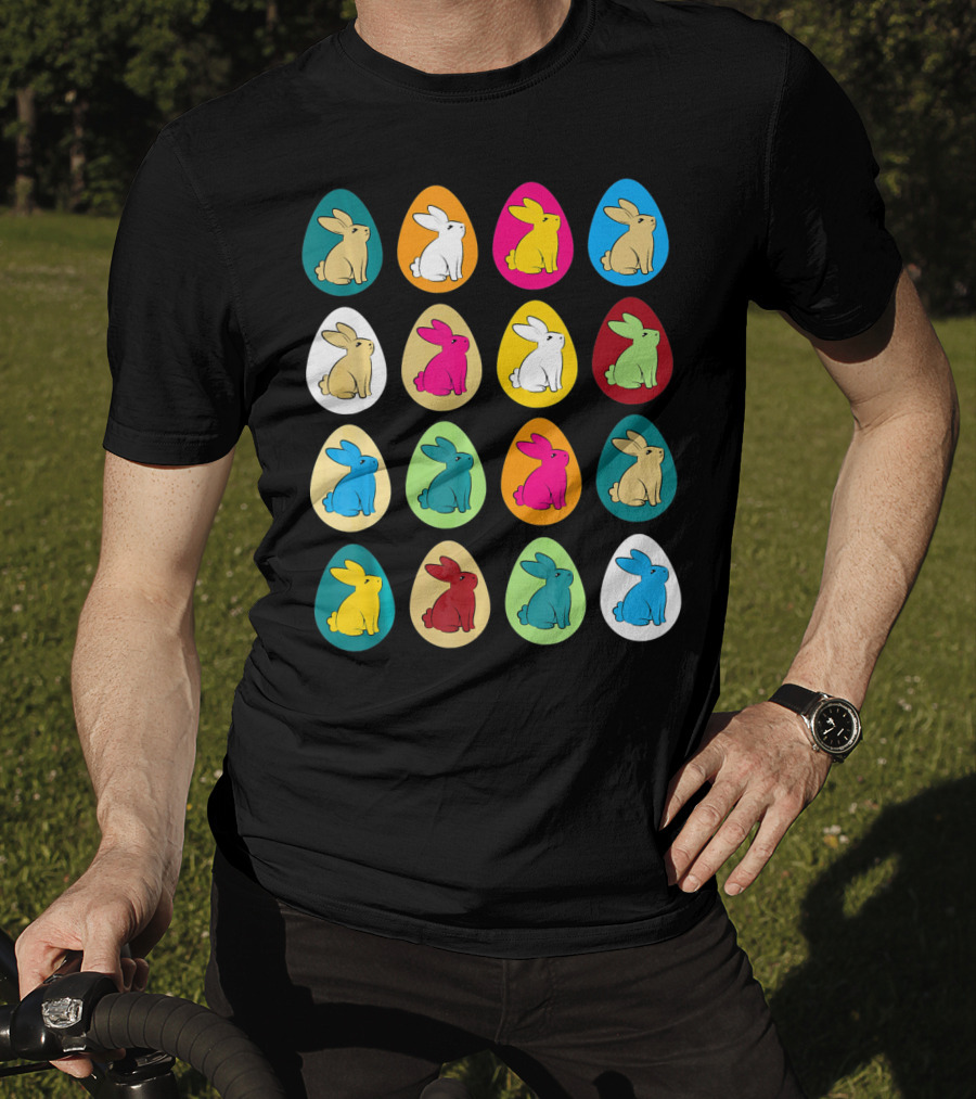 Easter Eggs Bunny Rabbit Multicolor Collection T-Shirt