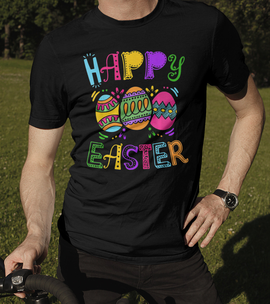 Happy Easter Colorful Bunny Eggs T-Shirt