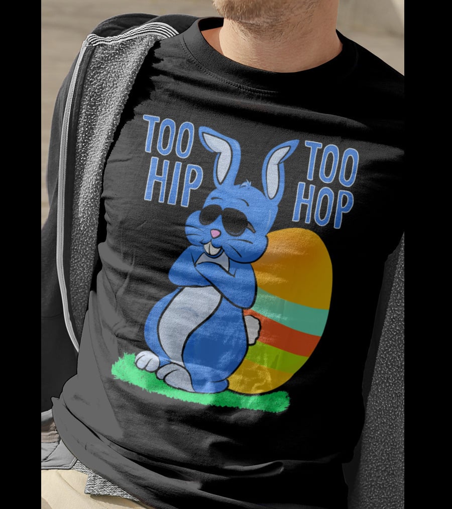 Too Hip Too Hop Easter Bunny Egg Girls Kids T-Shirt