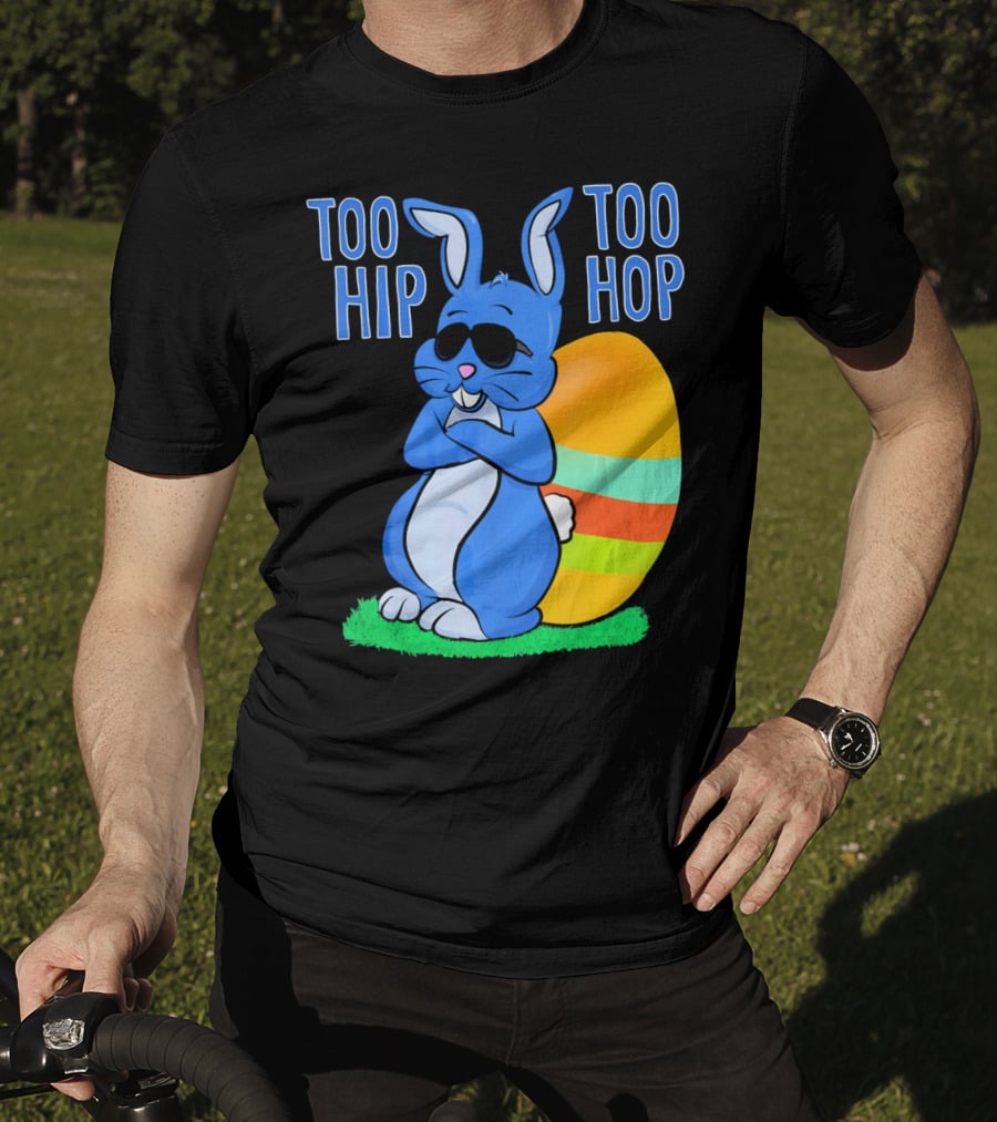 Too Hip Too Hop Easter Bunny Egg Girls Kids T-Shirt