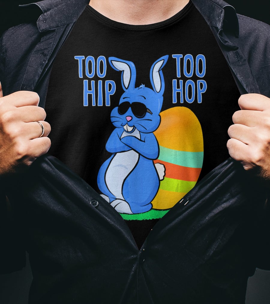 Too Hip Too Hop Easter Bunny Egg Girls Kids T-Shirt