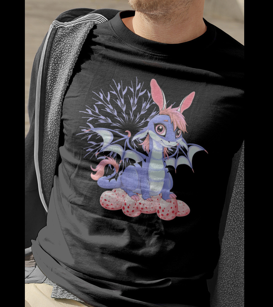 Cute Anime Dragon Bunny Easter Fantasy Toddler T-Shirt