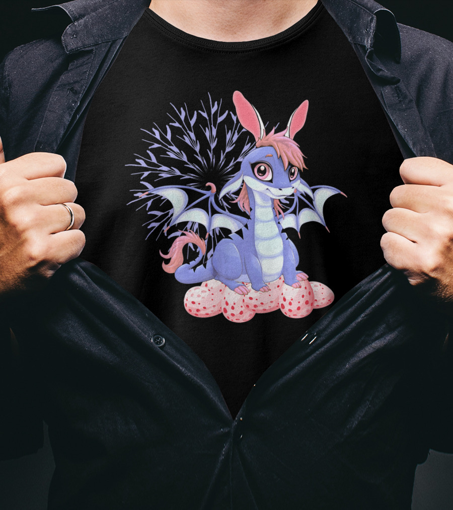 Cute Anime Dragon Bunny Easter Fantasy Toddler T-Shirt