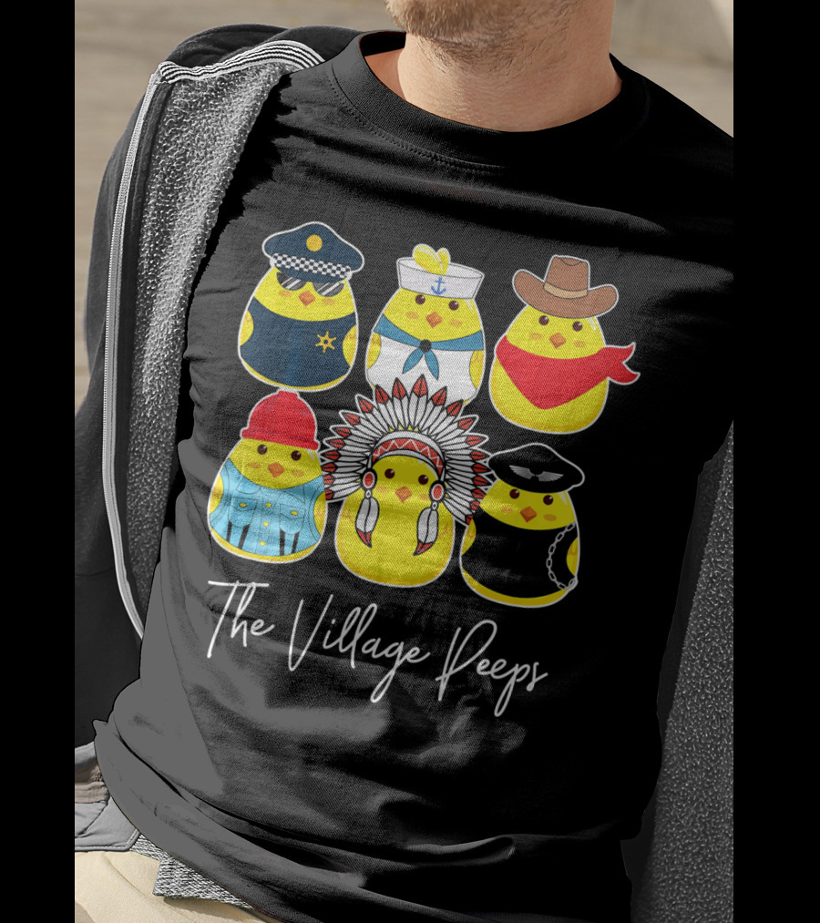 Funny The Village Peeps Easter Chicks T-Shirt