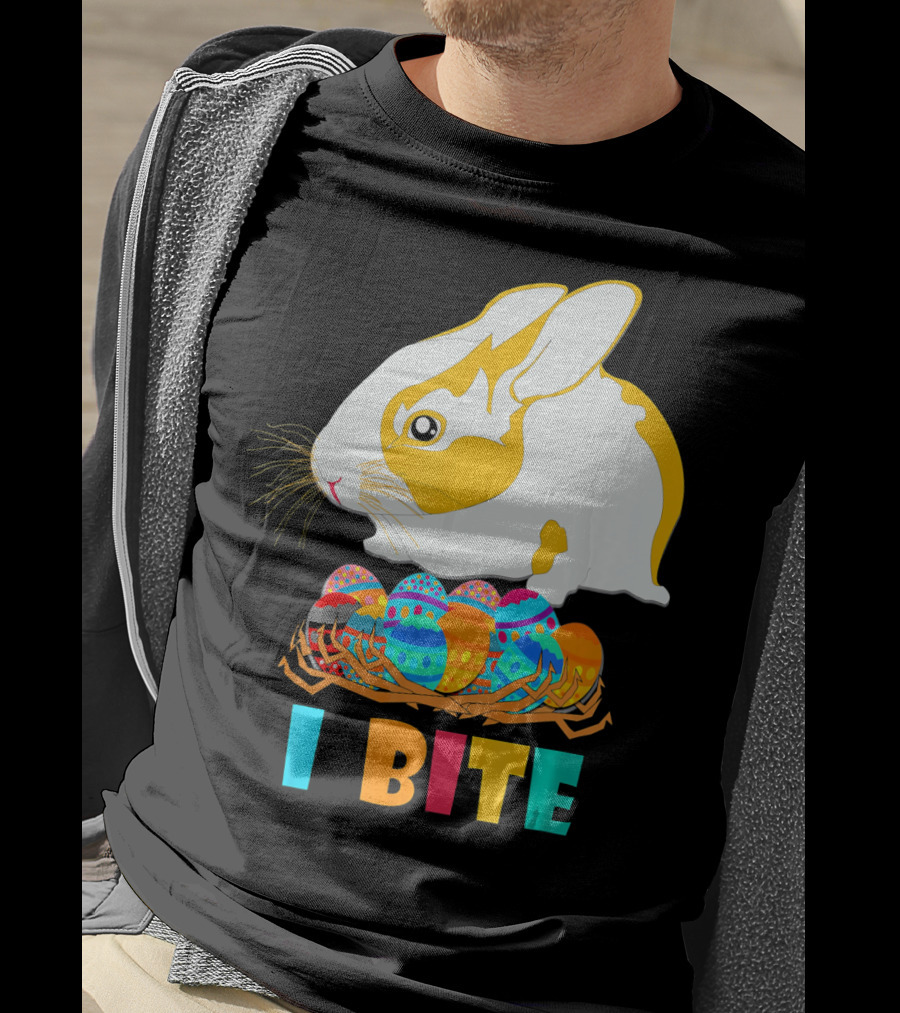 I Bite Cute Easter Bunny Eggs T-Shirt