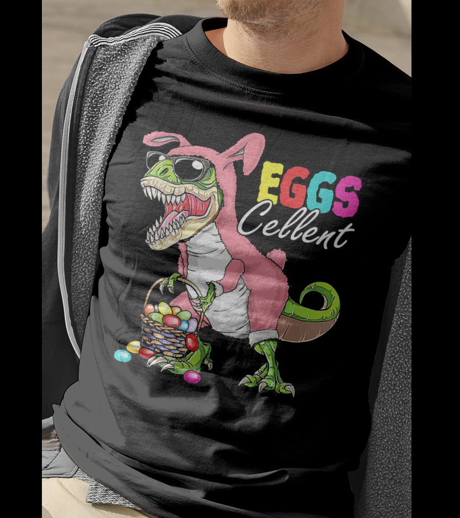 EGGS Cellent Dinosaur Easter Rex Bunny T-Shirt